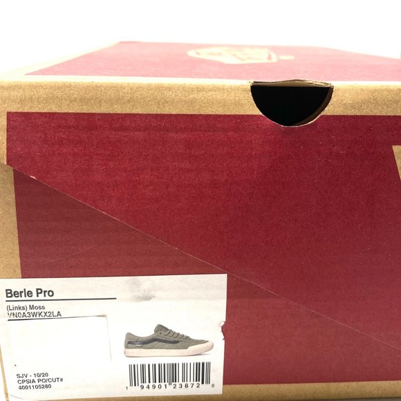 VANS Women's Size 8 VN0A3WKX2LA Berle Pro Skate Moss Gray Suede Low Top Sneaker - Picture 11 of 11